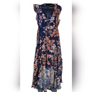 Elegant Floral High Low Dress